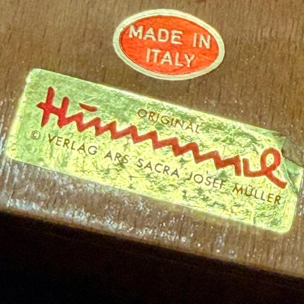 Vintage Hummel Wooden Trinket Jewelry‎ Box • Made in Italy • Collectible Art Lid